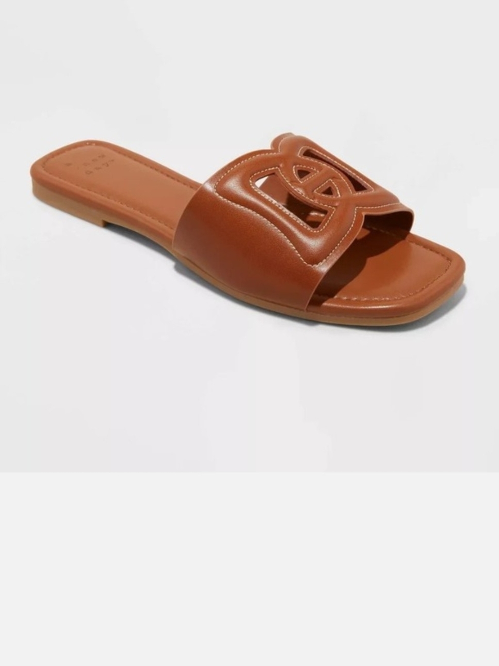 NWT A New Day Cognac Deidra Cutout Slide Sandals Size 11